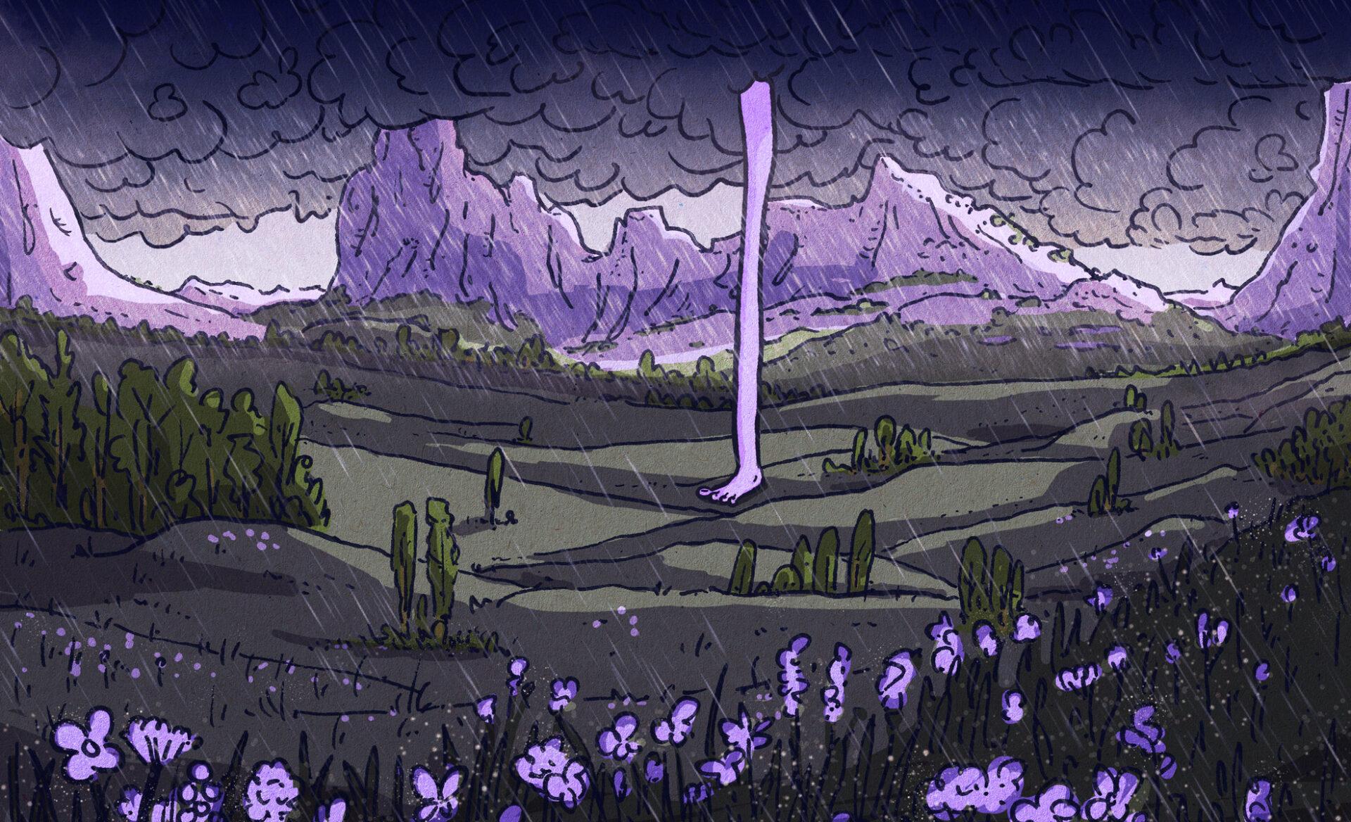 Weird absurd concept landscape